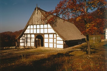 LWL-Freilichtmuseum Detmold, Osnabrücker Hof: Haupthaus von 1609, Torseite