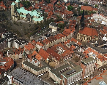 Münster, Zentrum: St. Paulus-Dom,Prinzipalmarkt, St. Lamberti-Kirche