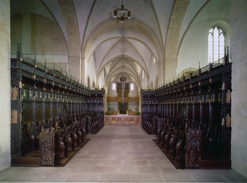 Ev. St. Johannes-Kirche: Chorgestühl (16. Jh) der ehemaligen Stiftskirche des Klosters Cappenberg