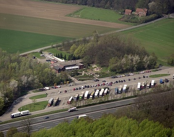 Münster, Roxel: Autobahn A1, Raststätte Münsterland Ost