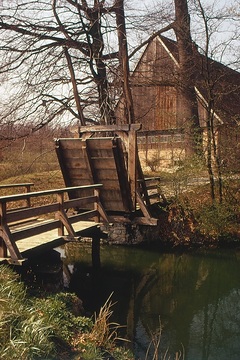 LWL-Freilichtmuseum Detmold, Münsterländer Gräftenhof: Zugbrücke zum Haupthaus von 1767