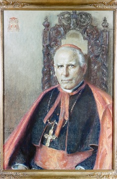 Meisterwerke-Ausstellung: Kardinal Clemens August Graf von Galen, Pastellbildnis aus dem Jahr 1950