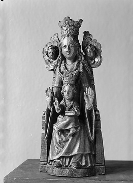 Madonnen-Ausstellung: Gnadenbild, barocke Replik des "Werler Gnadenbildes", Holzplastik