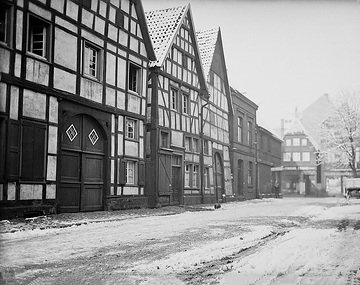 Blick vom Roggenmarkt auf die Bäckerstraße, um 1930?