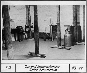 Luftschutz 1933: Ein Kellerschutzraum