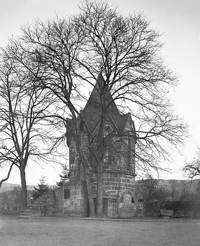 Ehem. Zisterzienserkloster Hardehausen (1140-1803), um 1930?: Marienkapelle, ehem. Gebeinhaus, frühgotischer Achteckbau