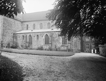 Die St. Johannes-Kirche bei Schloss Cappenberg, undatiert, um 1920?