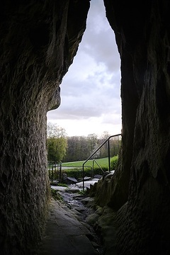 Externsteine bei Horn-Bad Meinberg; markante Sandstein-Felsformation im Teutoburger Wald am östlichen Rand von Westfalen, zählen zu den bekanntesten Natur- und Kulturdenkmälern Deutschlands.