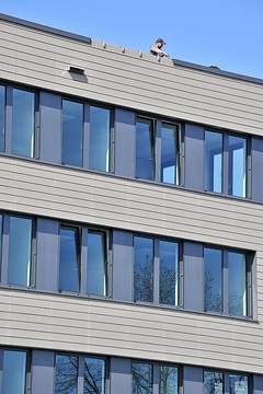 Kreis Steinfurt, Kreishaus: Letzte Dacharbeiten am Neubau des Westflügels