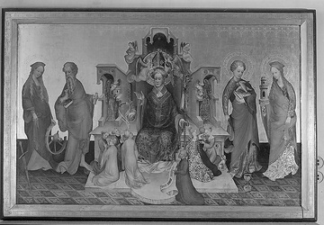Altarbild des Hl. Nikolaus in der Nikolai-Kapelle, Conrad von Soest, um 1400, Aufnahmedatum der Fotografie ca. 1913.