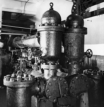 Zeche Hedwigs Wunsch, Oberschlesien: Wasserhaltungsmaschine zur Entsorgung des Grubenwassers. Undatiert, um 1910?