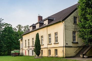 Nordwalde: Bispinghof, Herrenhaus, das gelbe Herrenhaus wurde lange Zeit auch als Kinderheim genutzt.