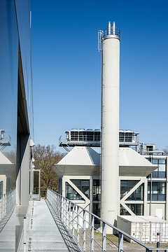 Fachhochschule Münster, Campus Steinfurt: Auf dem Campus betreibt die FH ein eigenes Blockheizkraftwerk, das Strom und Wärme erzeugt.