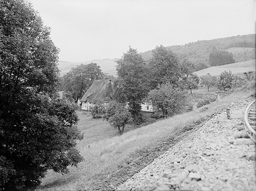 Bauernhof in Hohstadt (südliches Versetal) vor dem Bau der Talsperre. Undatiert. Bau der Versetalsperre in verschiedenen Bauabschnitten zwischen 1929 und 1952.