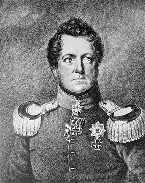 August Neidhart Graf von Gneisenau (1760-1831),  preussischer Generalfeldmarschall und Heeresreformer (Fotografie einer undatierten Abbildung)