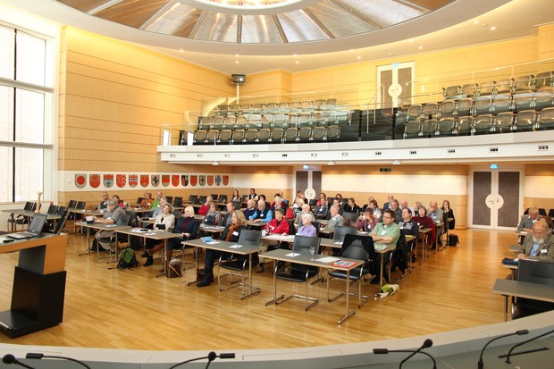 Die Teilnehmer des Workshops Jakobspilger 2018 (Foto: Altertumskommission/Ohrmann). Die Teilnehmer des Workshops Jakobspilger 2018 (Foto: Altertumskommission/Ohrmann).