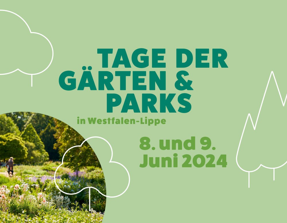 Key Visual der "Tage der Gärten und Parks in Westfalen-Lippe"
