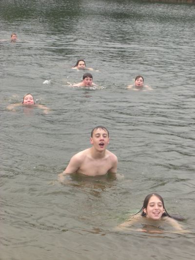 Schwimmen im Haddorfer See! Cool