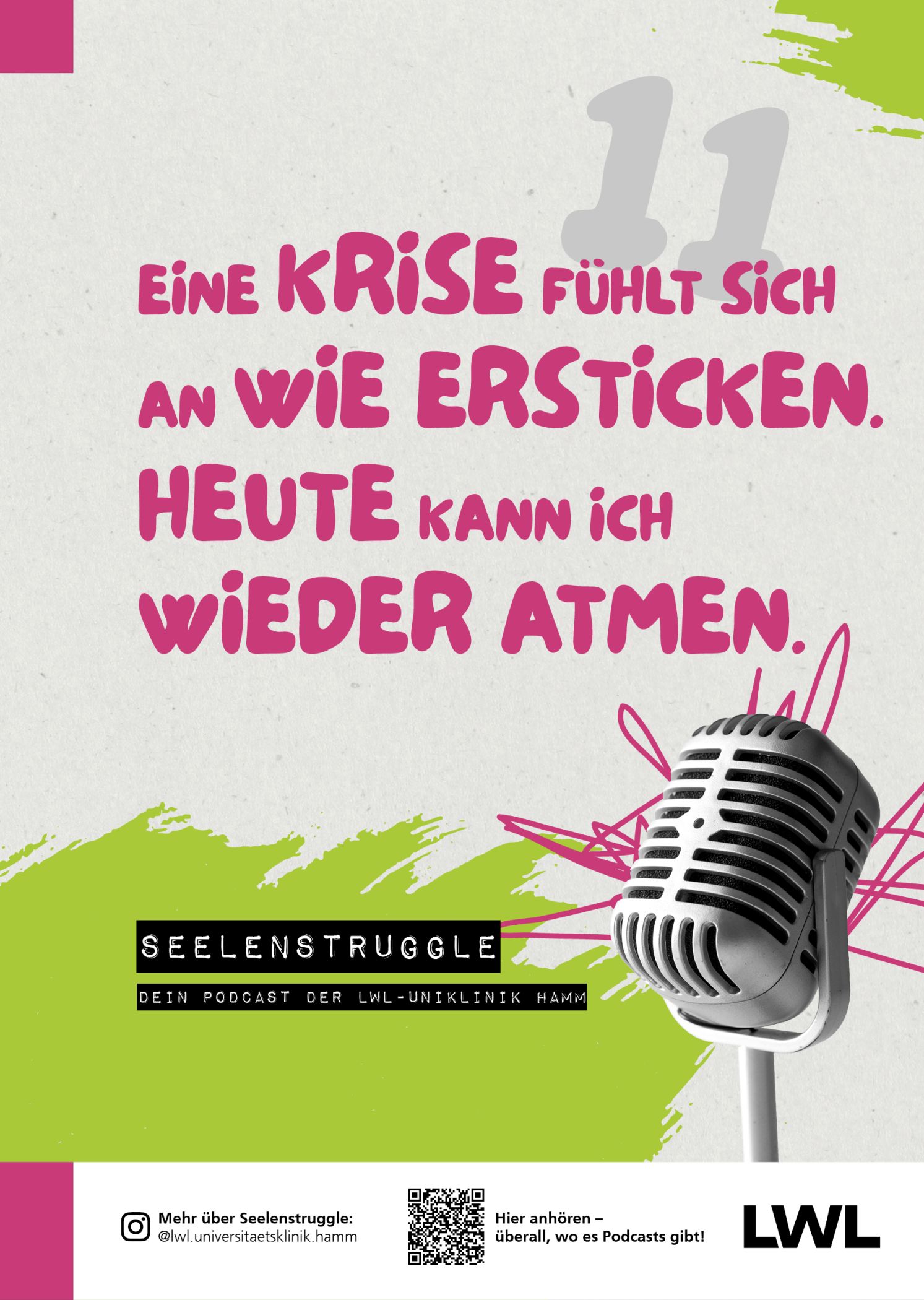 Psychische Ausnahmezustände verstehen: In der neuen Folge des Podcasts Seelenstruggle geben Betroffene und Experten der LWL-Universitätsklinik Hamm Einblicke in den Alltag auf Akutstationen und zeigen Wege aus der Krise auf.