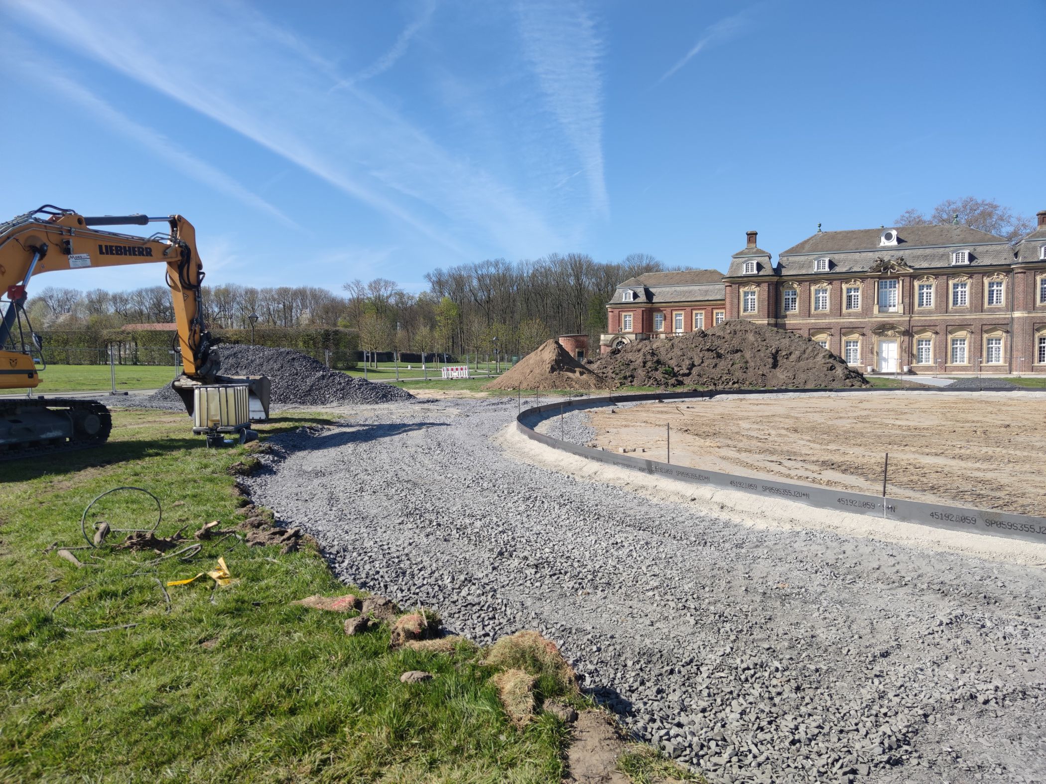 Exklusiver Einblick in die Baustelle im Westgarten von Schloss Nordkirchen.<br>Foto: LWL/Marcus Weiß