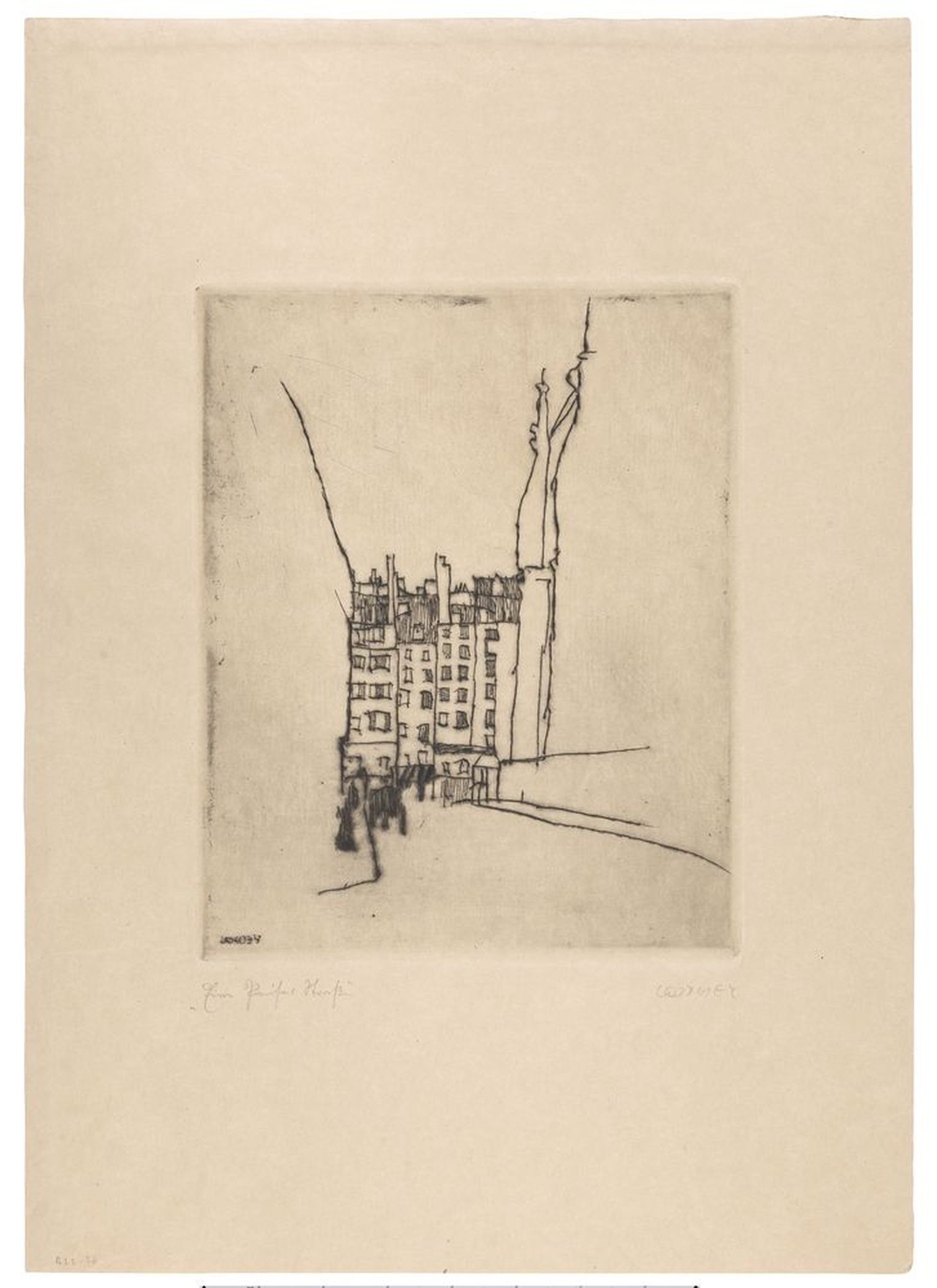Als Kunstwerk des Monats Juni zeigt das LWL-Museum für Kunst und Kultur die Radierung "Eine Pariser Straße" von Walter Ophey aus den Jahren 1911/12.<br>Foto: LWL / Hanna Neander