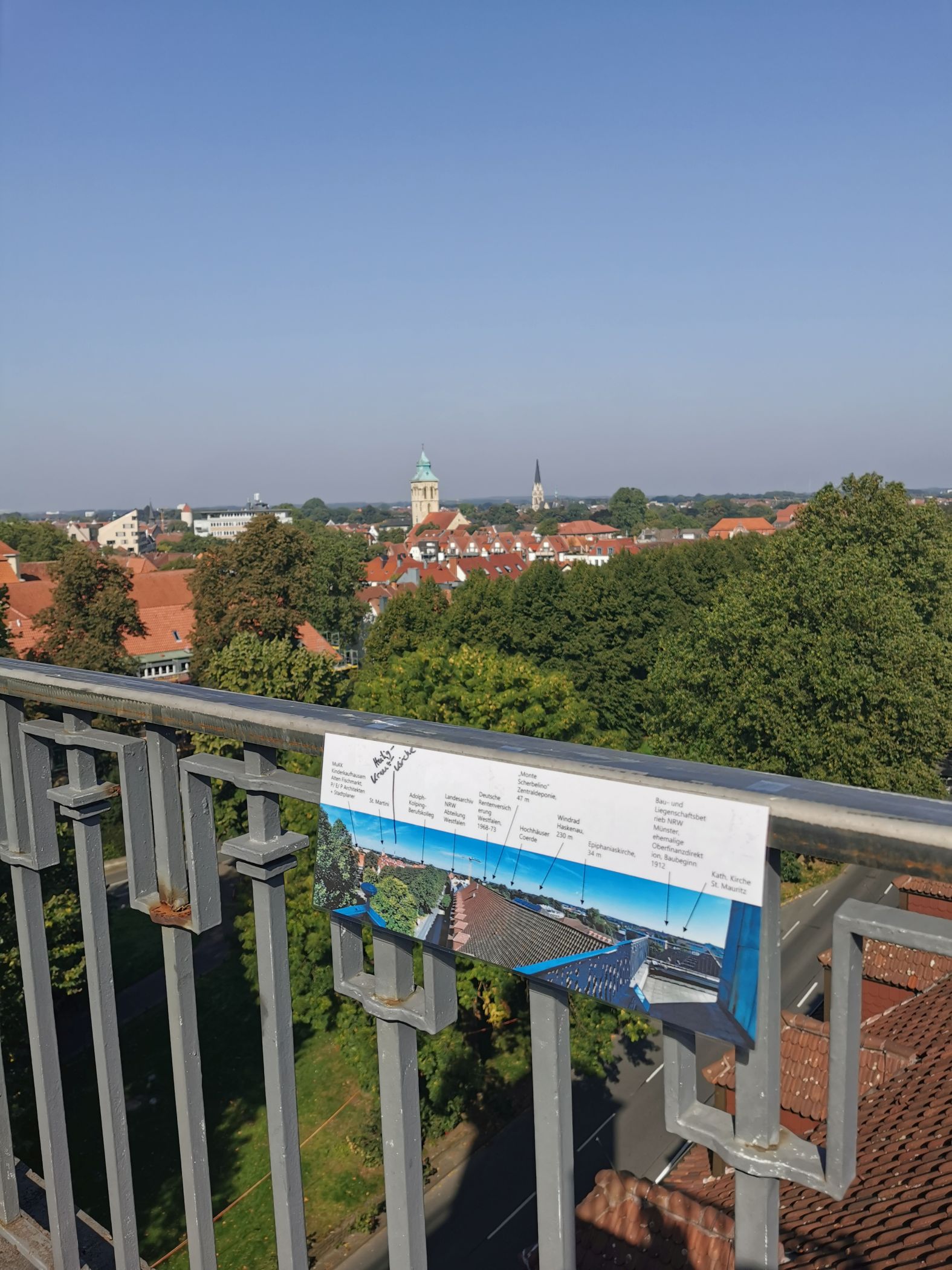 Blick vom Glockenturm des Landeshauses am Tag des offenen Denkmals.<br>Foto: LWL/Ricarda Bodi