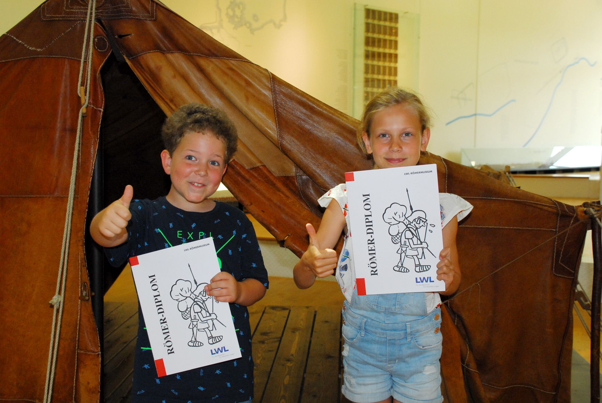Beim Herbstferienprogramm werden wieder "Römerdiplome" verliehen.<br>Foto: LWL/S. Holländer