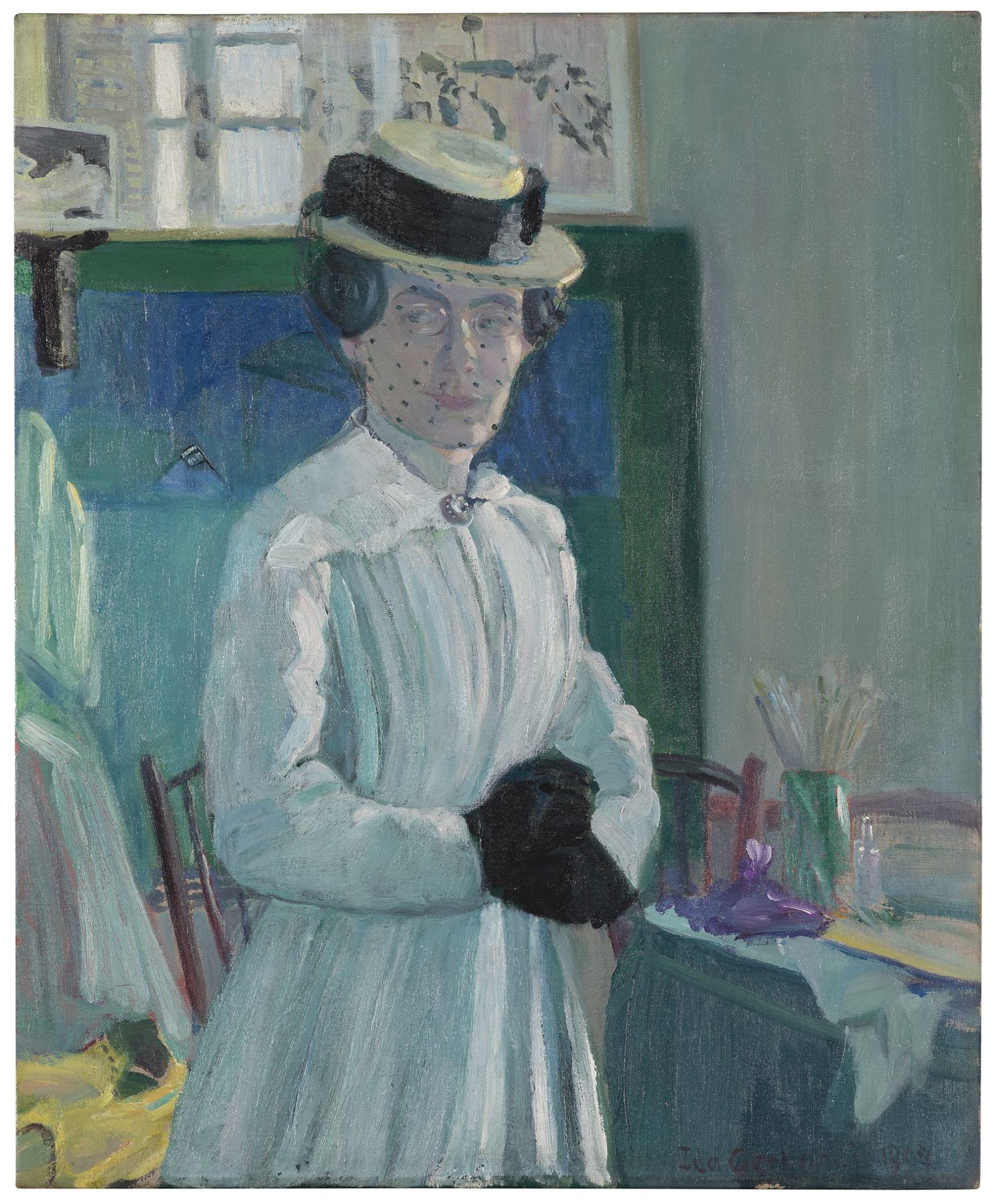 Als Kunstwerk des Monats Oktober zeigt das LWL-Museum für Kunst und Kultur die Selbstbildnisse von Ida Gerhardi und Julia Schily-Koppers. Ida Gerhardi, Selbstbildnis, 1907.<br>Foto: LWL / Hanna Neander