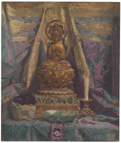 Das LWL-Museum für Kunst und Kultur präsentiert das "Stillleben mit Buddha" des Künstlers Melchior Lechter als Kunstwerk des Monats November.<br>Foto: LWL/Neander