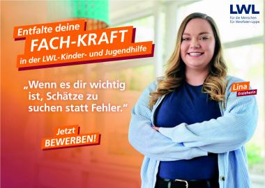 Fachkräfte gewinnen und die Sinnhaftigkeit ihrer Arbeitsfelder verdeutlichen, das möchten die drei Jugendhilfeeinrichtungen des LWL) mit der Kampagne "Entfalte deine Fach-Kraft".<br>Foto: LWL