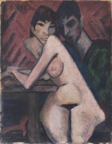 Otto Mueller, Paar in der Kaschemme, 1913, Lehmbruck Museum, Duisburg,<br>Foto: Bernd Kirtz