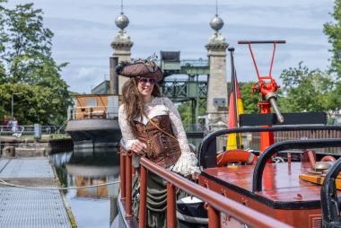 Das Steampunk Jubilée am 10. und 11. August steht ganz im Zeichen des 125. Hebewerks-Geburtstages.<br>Foto: LWL/Frauke Kreutzmann
