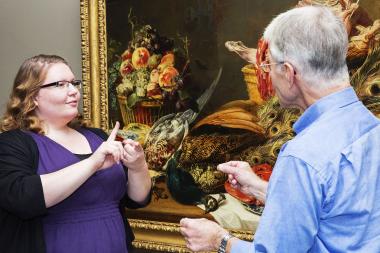 Am Samstag (7.9.) um 14 Uhr gibt es im LWL-Museum für Kunst und Kultur eine Tour in Deutscher Gebärdensprache (DGS) durch die Highlights der Sammlung.<br>Foto: LWL/Hanna Neander