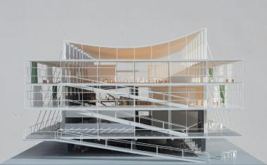 Gustav Düsing mit FAKT: Neue Architekturschule Siegen in ehemaliger Druckerei, Siegen (Wettbewerb 1. Preis, 2024)<br>Foto: Gustav Düsing