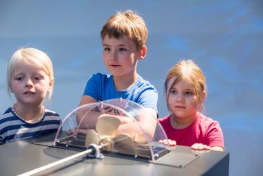 Bitte anfassen: In der Dauerausstellung des Schiffshebewerks Henrichenburg ist Ausprobieren erwünscht.<br>Foto: LWL / Mona Dierkes