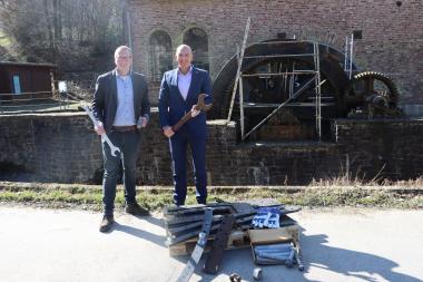 Die Instandsetzung des Wasserrads am Zinkwalzwerk ist eines der Großprojekte in der Saison 2025.&lt;br&gt;Foto: LWL 