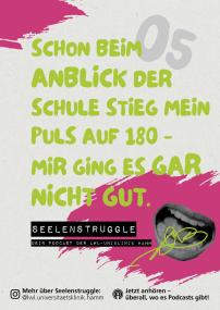 Neue Folge des Podcasts "Seelenstruggle": Warum manche Kinder und Jugendliche keine Lust mehr auf die Schule haben.<br>Grafik: LWL