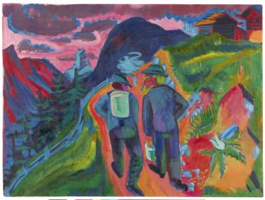 Ernst Ludwig Kirchner, Alpweg nach dem Gewitter, Öl auf Leinwand, 1923/24. LWL-Museum für Kunst und Kultur.<br>Foto: LWL / Sabine Ahlbrand-Dornseif