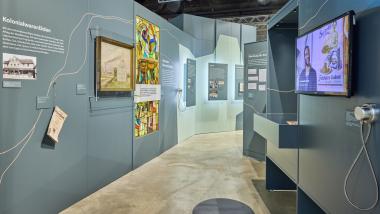 In der Sonderausstellung "Das ist kolonial." erfahren Besucherinnen und Besucher viel über Westfalens Kolonialgeschichte.<br>Foto: LWL/ Frauke Kreutzmann