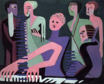 Ernst Ludwig Kirchner, Sängerin am Piano, 1930/31, Courtesy Galerie Henze & Ketterer.<br>Foto: Wichtrach/Bern 