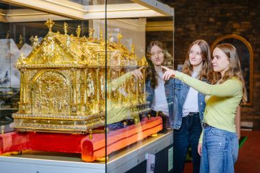 Jeden Sonntag erwartet Besuchende eine Führung durch die Sonderausstellung "775 - Westfalen". <br>LWL/ B. Mazhiqi