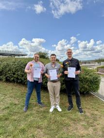 Neue Trainer für Aggressions- und Sicherheitsmanagement in den LWL-Kliniken Lippstadt und Warstein: (v.l.) Moritz Desinger, Mariues Mies, René Reibitz.<br>Foto: LWL
