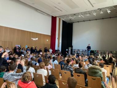 Die Münsterlandschule, LWL-Förderschule für Hören und Kommunikation,  feierte jetzt den Internationalen Tag der Gebärdensprachen.<br>Foto: LWL