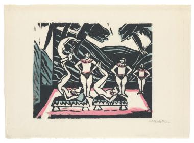 Das LWL-Museum für Kunst und Kultur präsentiert "Akrobaten III" (1912) von Max Pechstein als Kunstwerk des Monats Oktober. © 2015 Pechstein - Hamburg/Tökendorf,<br>Foto: LWL / Sabine Ahlbrand-Dornseif