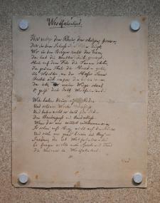 Eine Kopie der Handschrift des Westfalenliedes ist aktuell im LWL-Museum in der Kaiserpfalz zu sehen.<br>Foto: LWL/ J. Hersh