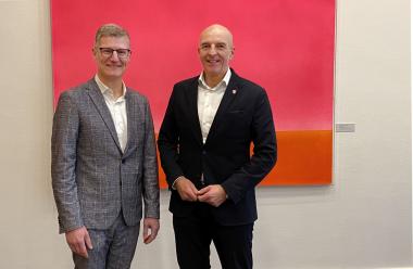 Zu Gast beim Landschaftsverband Westfalen-Lippe (LWL): Zu einem Antrittsbesuch kam Münsters neuer Oberbürgermeister Tilman Fuchs (links) zu Dr. Georg Lunemann, dem Direktor des LWL, ins Landeshaus in Münster.<br>Foto: LWL