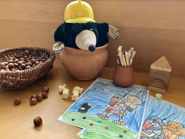 Museumsmaulwurf Kalle freut sich besonders auf kleine Gäste im Vorschulalter. <br>Foto: LWL/J. Großekathöfer 