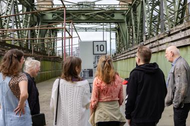 Abendführung im Schiffshebewerk Henrichenburg.<br>Foto: LWL/ Julia Gehrmann
