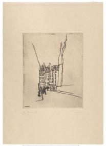 Als Kunstwerk des Monats Juni zeigt das LWL-Museum für Kunst und Kultur die Radierung "Eine Pariser Straße" von Walter Ophey aus den Jahren 1911/12.<br>Foto: LWL / Hanna Neander