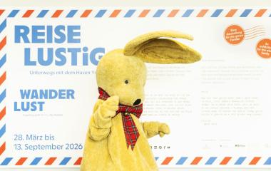 Das LWL-Museum für Kunst und Kultur bietet im Oktober zwei inklusive Touren durch die Familienausstellung "Reiselustig. Unterwegs mit dem Hasen Felix" an.<br>Foto: LWL / Hanna Neander